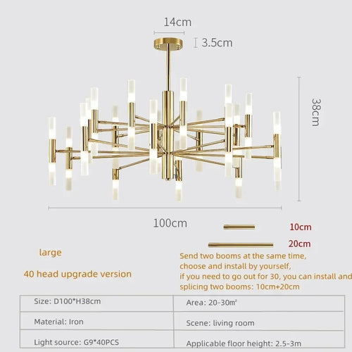 suspension moderne en acrylique pour décoration intérieure élégante - vue 14 sur 18