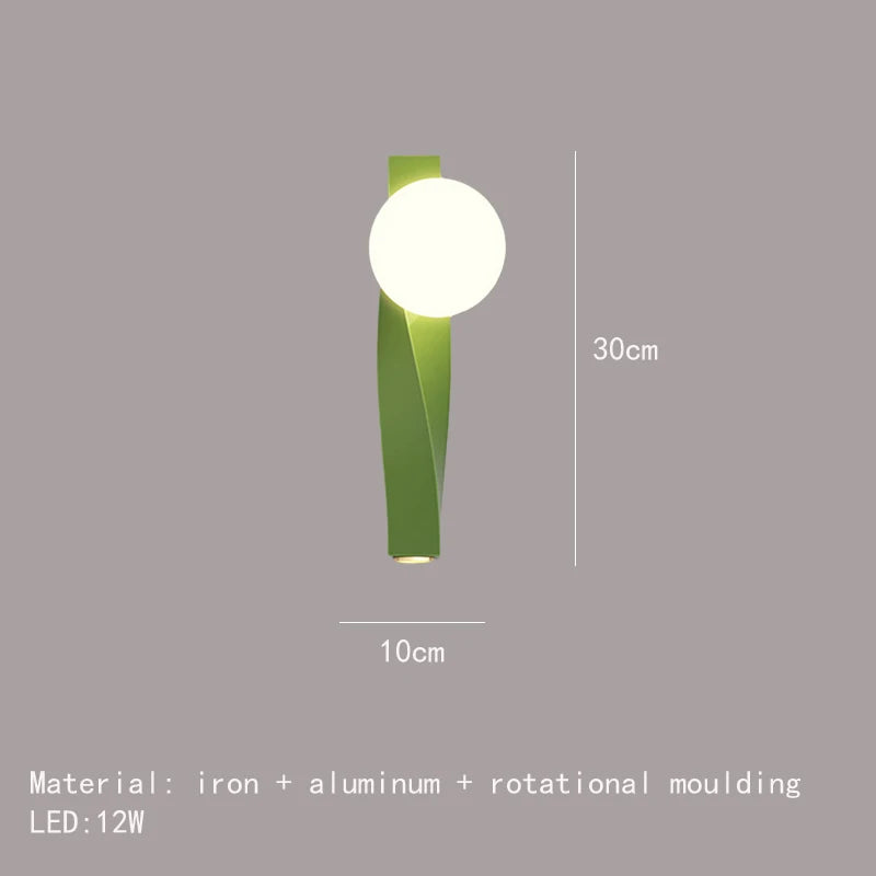 applique murale led en aluminium et verre rotatif - vue 11 sur 12