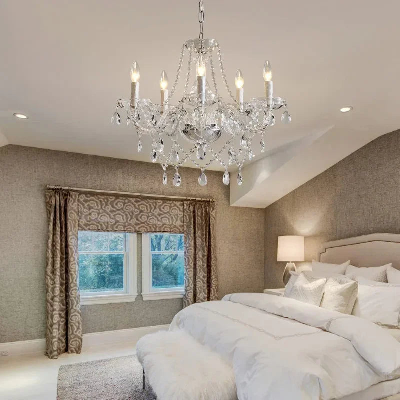 lustre en cristal moderne pour une décoration élégante et lumineuse - vue 5 sur 8