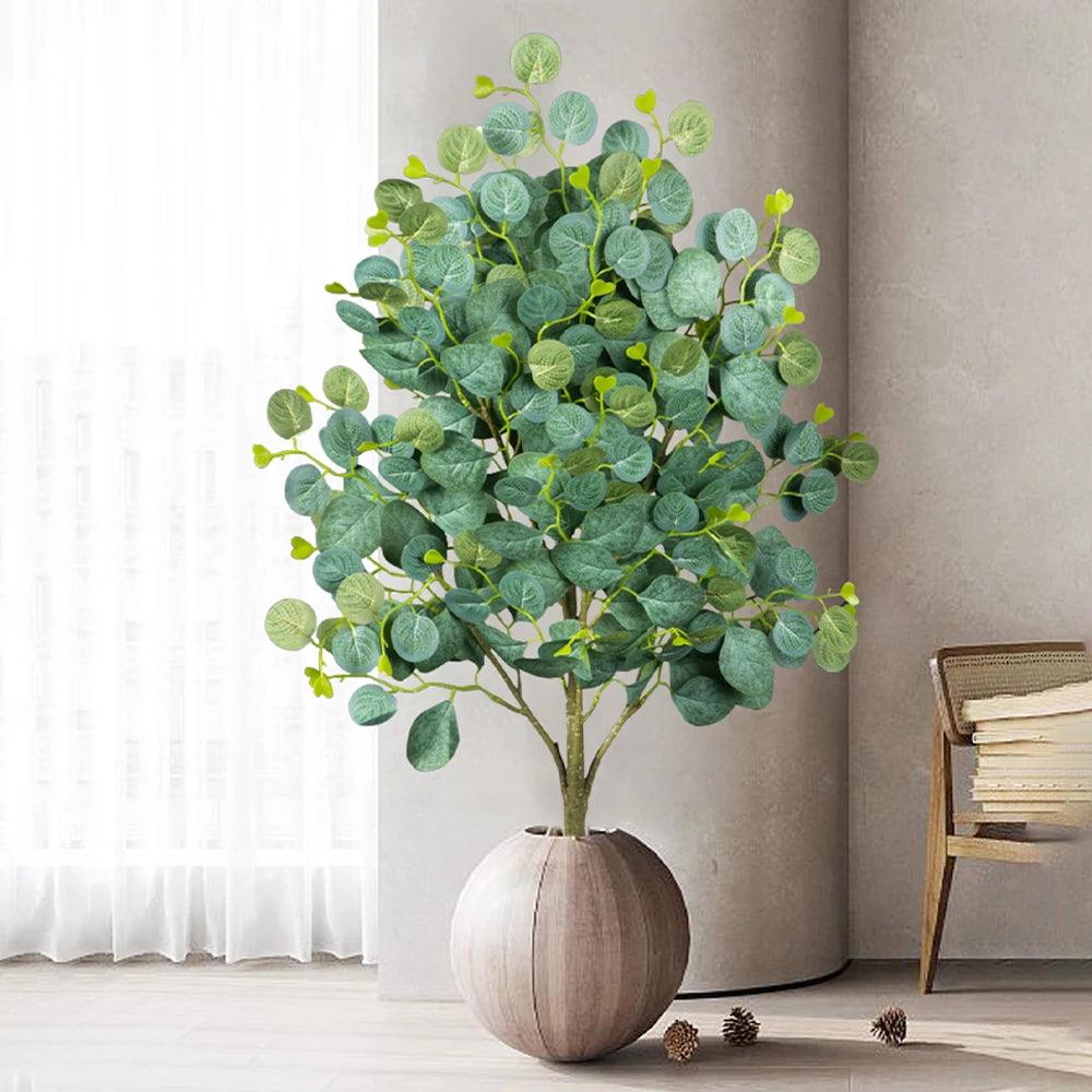 plantes d'eucalyptus artificielles pour décoration intérieure et extérieure - vue 6 sur 9