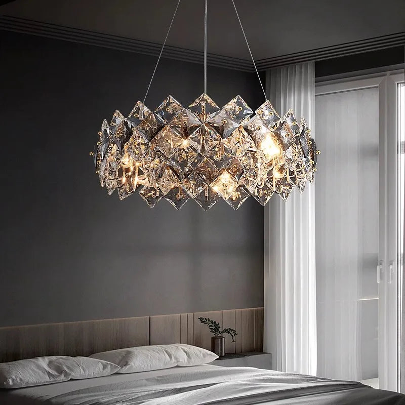 lustre en cristal design minimaliste pour un intérieur élégant - vue 4 sur 8