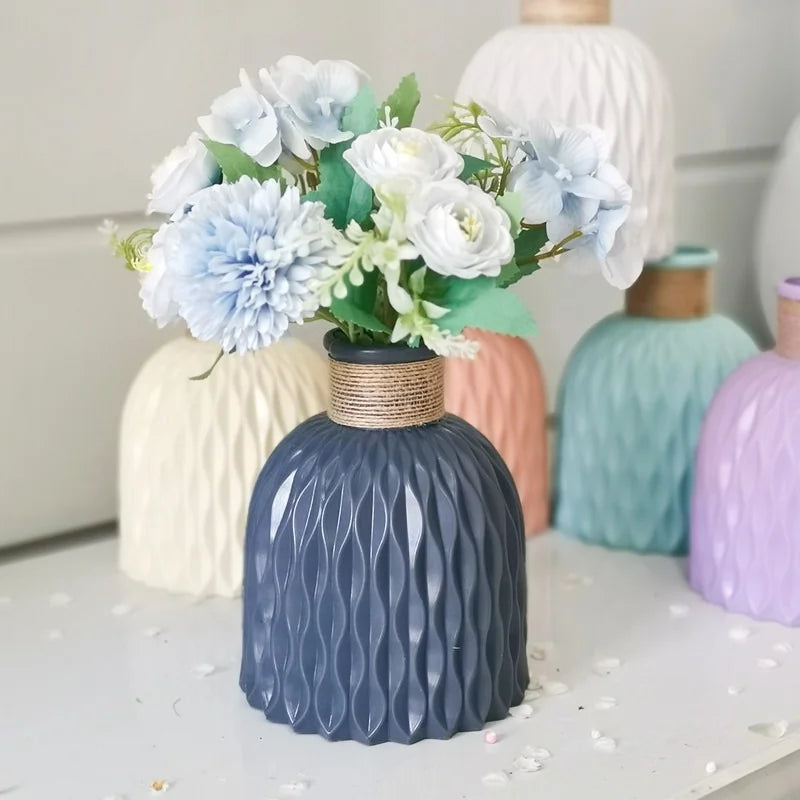 vase moderne en plastique pour décoration florale nordique - vue 11 sur 26