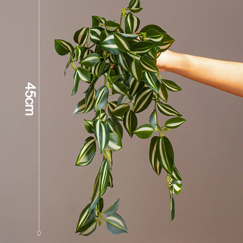 plantes artificielles suspendues en rotin pour décoration intérieure - vue 9 sur 12
