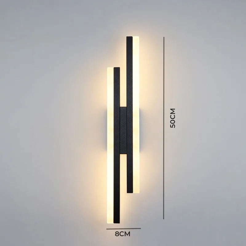 applique murale led verticale de luxe à deux têtes moderne - vue 5 sur 8