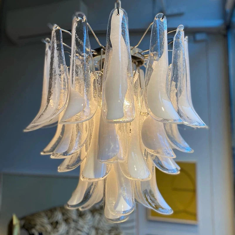lustre led anneau rond en verre de cristal vintage décoratif
