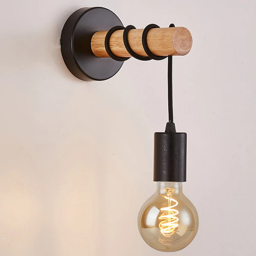 Applique murale d'intérieur minimaliste moderne en bois - vue 3 sur 6