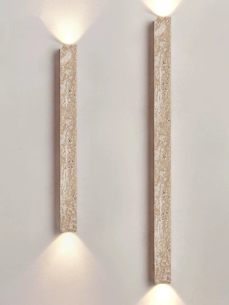Longue applique LED rétro pierre chambre lampe de chevet Style crème éclairage d'ambiance pour escalier salon décoration de la maison - vue 5 sur 11