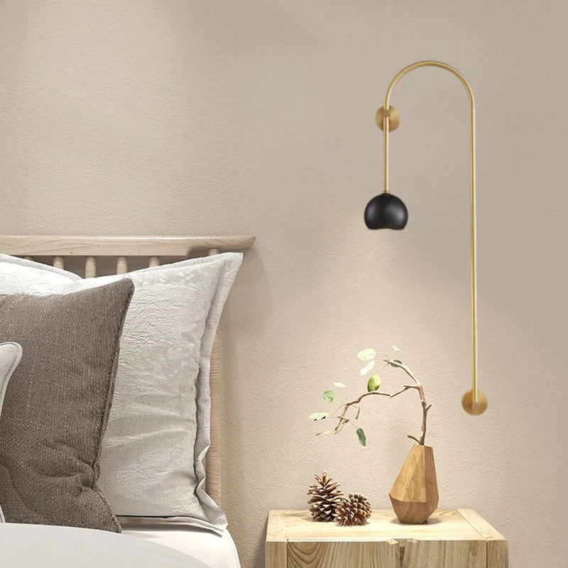 applique murale art déco en cuivre style minimaliste pour intérieur - vue 4 sur 8