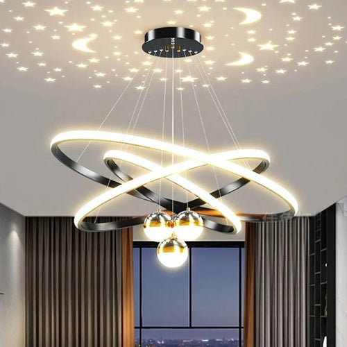 lustre led romantique projecteur de ciel étoilé avec télécommande - vue 2 sur 16