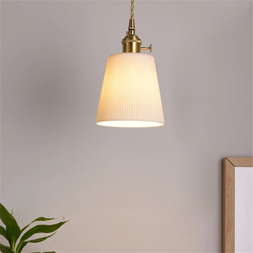 suspension LED en céramique design moderne décorative idéale loft bar maison - vue 10 sur 10