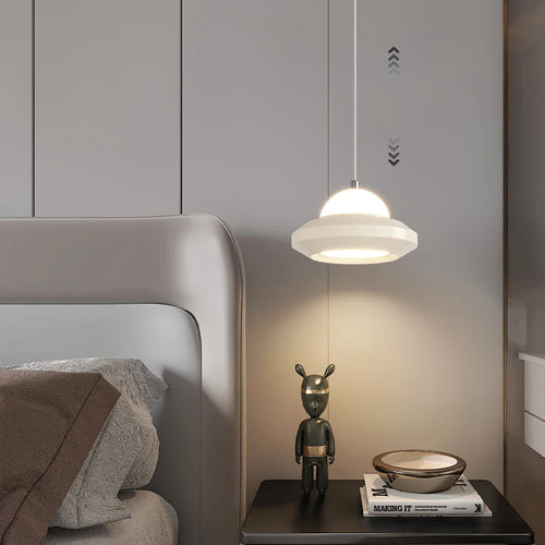 lustre moderne minimaliste trois têtes style crème italienne - vue 3 sur 12