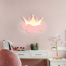 applique murale couronne avec télécommande pour chambre d'enfant