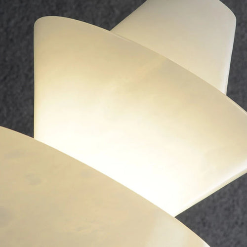 lustre en marbre naturel suspension rétro décor nordique - vue 6 sur 7