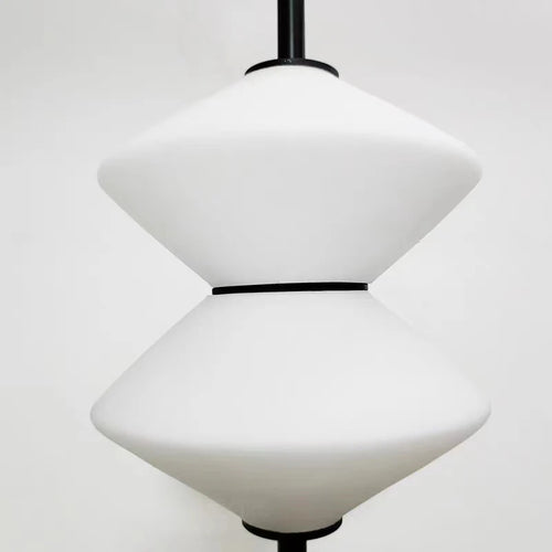 Suspension LED en verre blanc moderne - vue 7 sur 10