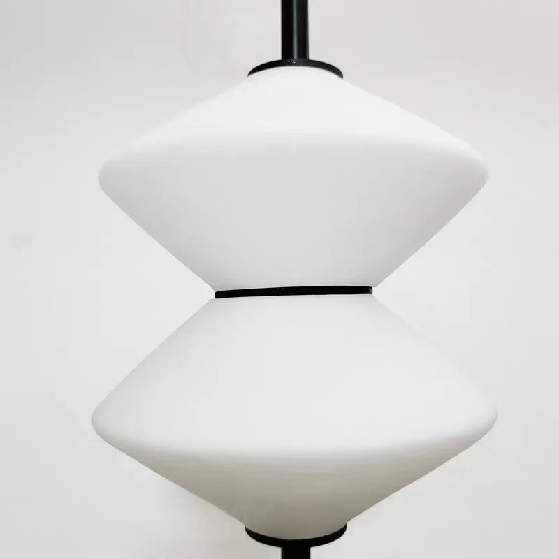Suspension LED en verre blanc moderne - vue 6 sur 10