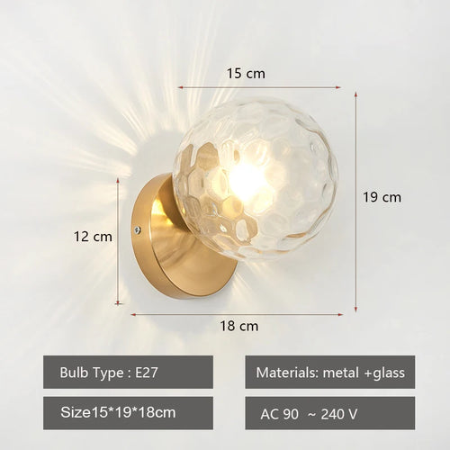 Applique murale Moderne Led nordique boule - vue 7 sur 12
