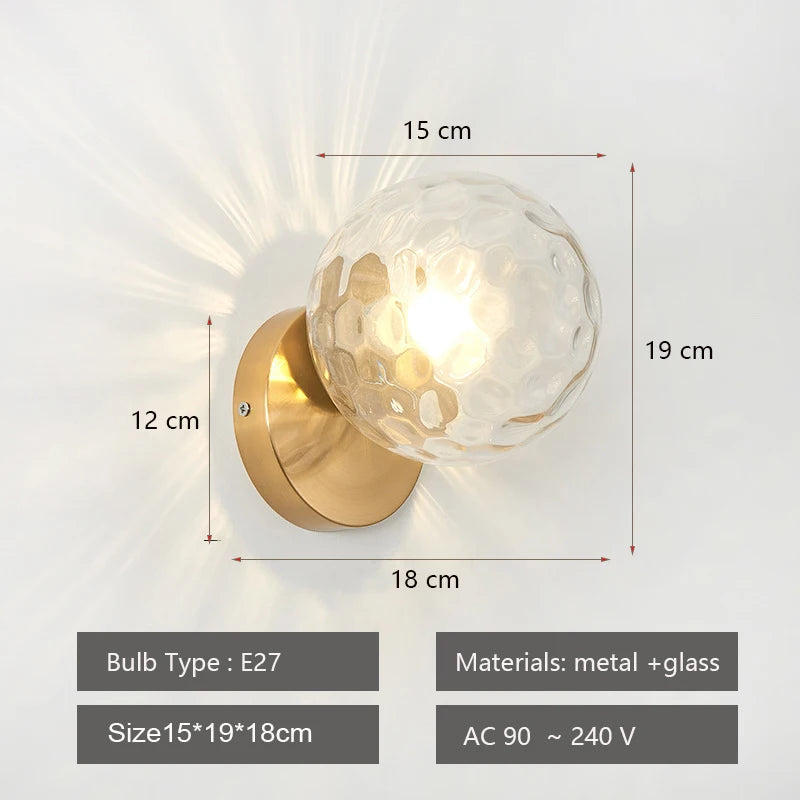 Applique murale Moderne Led nordique boule - vue 6 sur 12