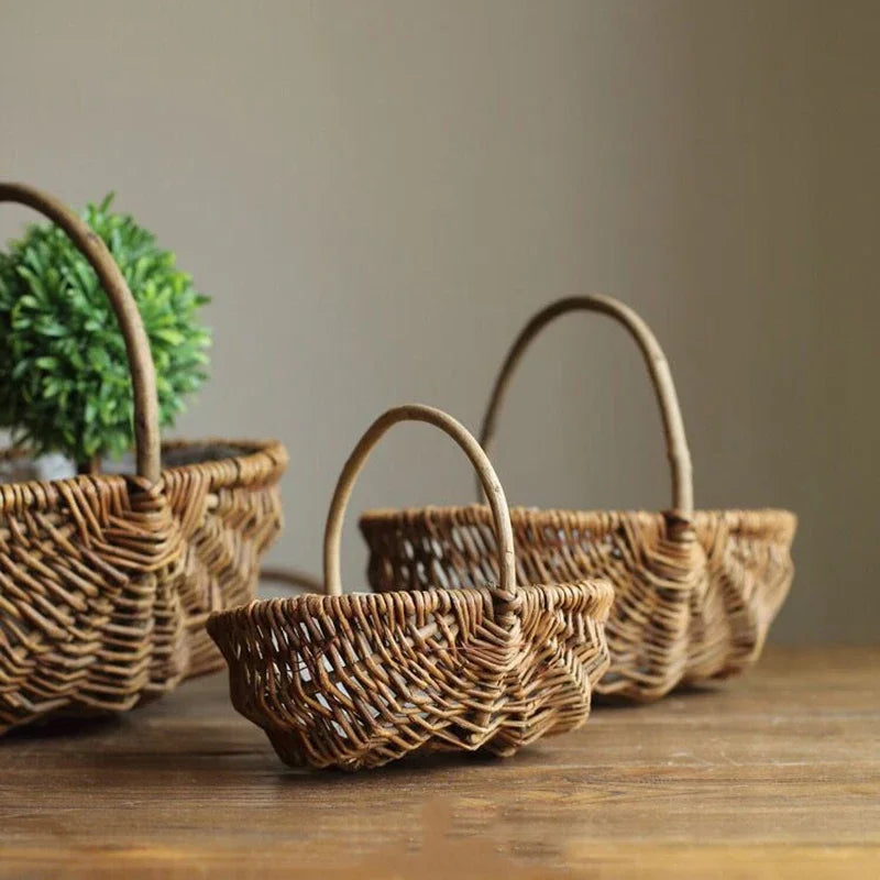 panier tissé à la main pour fruits et légumes - vue 3 sur 29