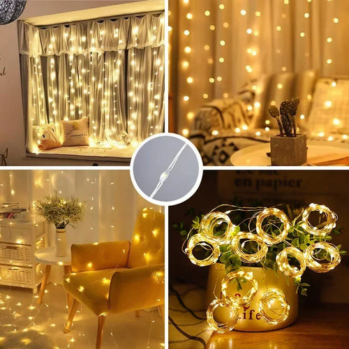 guirlande lumineuse led pour noël et décoration festive - vue 6 sur 14