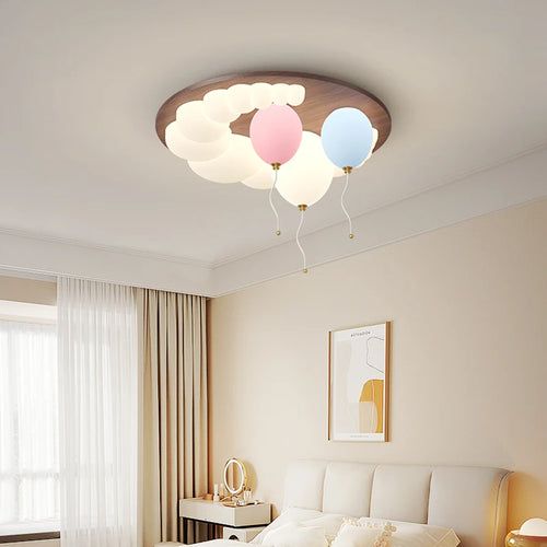 plafonnier ballon style chinois éclairage intérieur carte lune - vue 2 sur 7