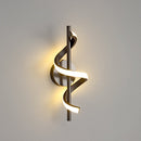 Applique murale design LED métallique ondulé Polino