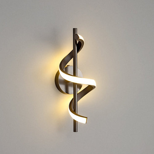 Applique murale design LED métallique ondulé Polino - vue 8 sur 9