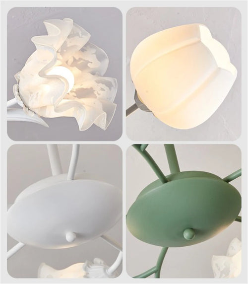 lustre moderne en forme de fleur pour décoration intérieure élégante - vue 6 sur 13