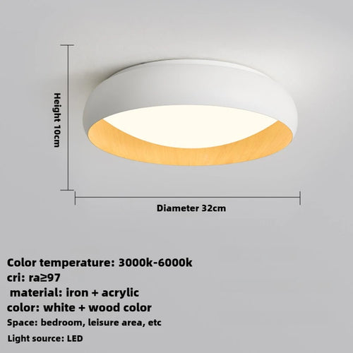 lampe minimaliste japonaise rétro circulaire éclairage doux design élégant - vue 9 sur 12
