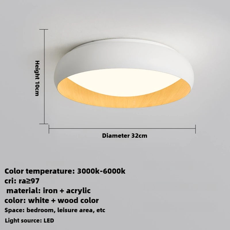 lampe minimaliste japonaise rétro circulaire éclairage doux design élégant - vue 8 sur 12