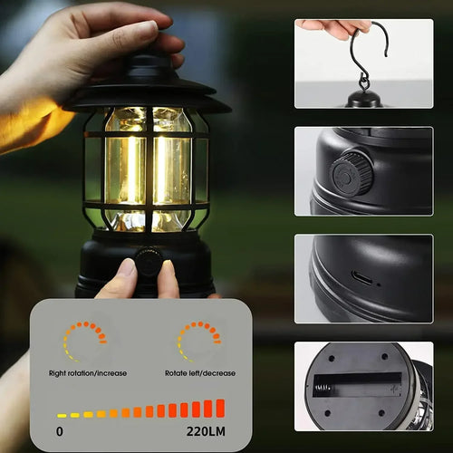 lanterne de camping rechargeable étanche pour randonnée et pêche - vue 3 sur 8