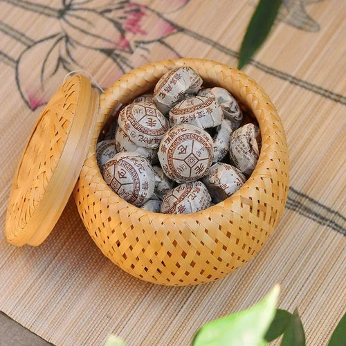 panier en rotin tissé à la main pour rangement et décoration - vue 3 sur 7