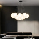 lustre moderne en verre avec led pour décoration intérieure
