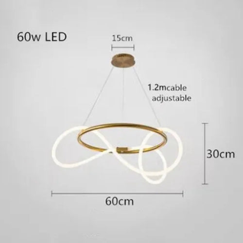 lustre design nordique à led intensité variable pour intérieur - vue 22 sur 25