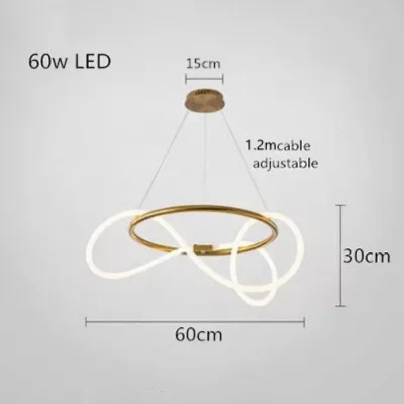 lustre design nordique à led intensité variable pour intérieur - vue 21 sur 25