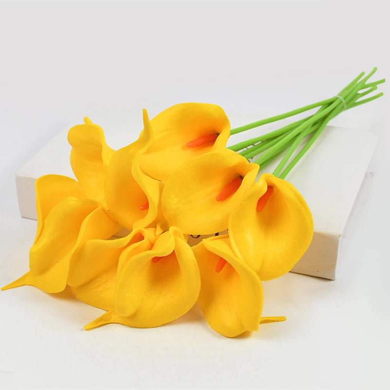 lot de fleurs artificielles lys calla pour mariage et décoration - vue 7 sur 17