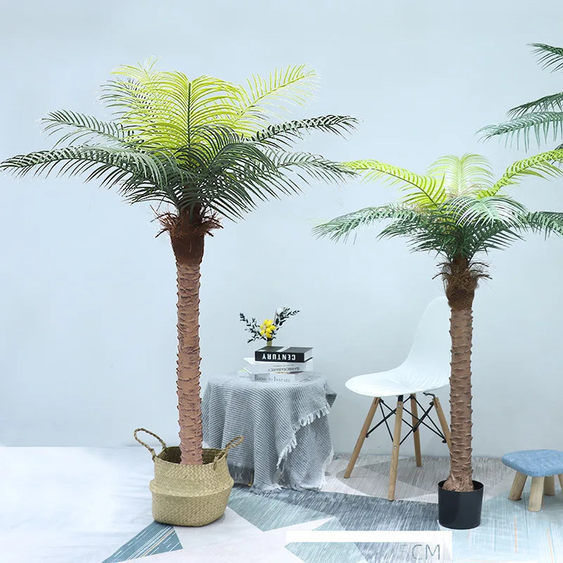 cocotier artificiel grande plante verte pour décoration intérieure - vue 2 sur 15