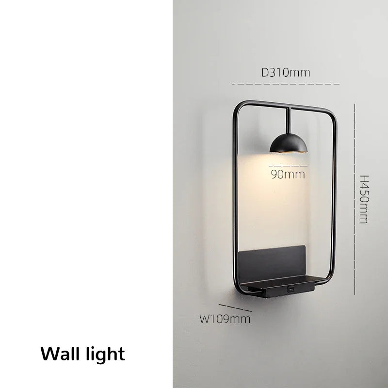 Modern Storage Wall Lamp, Minimalist Bedroom, Living Room Wall Lamp, Reading Personalized Atmosphere, Study LED Wall Lamp
