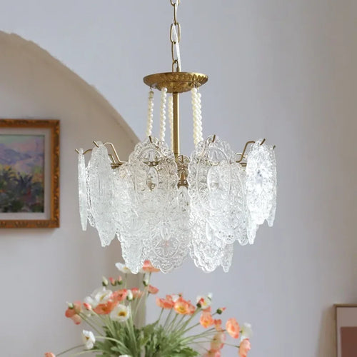 lustre moderne en verre clair pour intérieur élégant - vue 2 sur 18