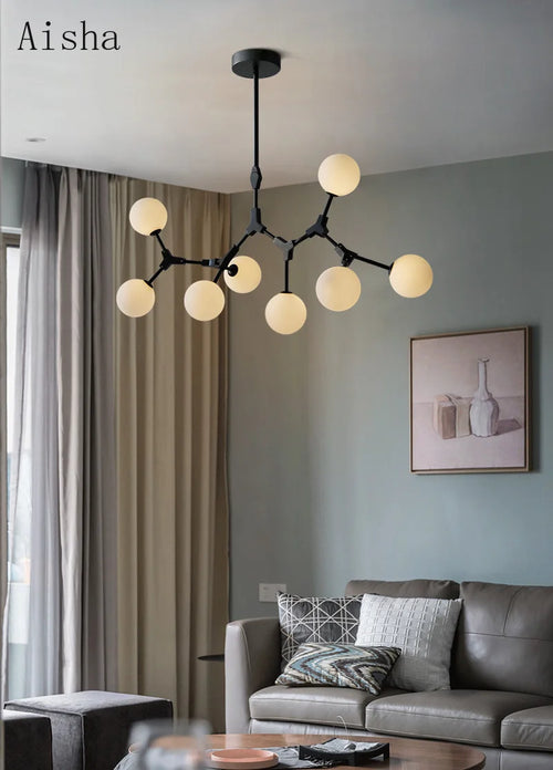 lustre moderne nordique pour décoration intérieure élégante - vue 7 sur 18