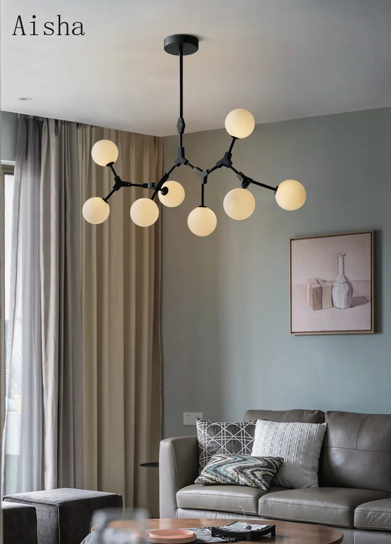 lustre moderne nordique pour décoration intérieure élégante - vue 6 sur 18