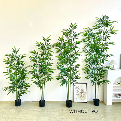 lot de 3 branches de bambou artificielles pour décoration intérieure festive - vue 6 sur 10