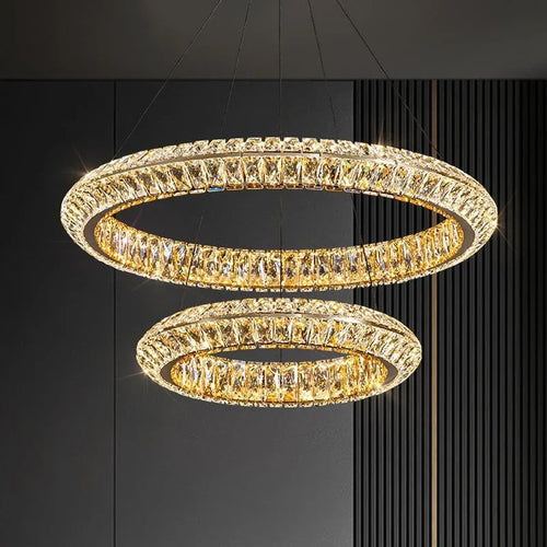 lustre de luxe en cristal led pour hôtel et bar - vue 2 sur 16