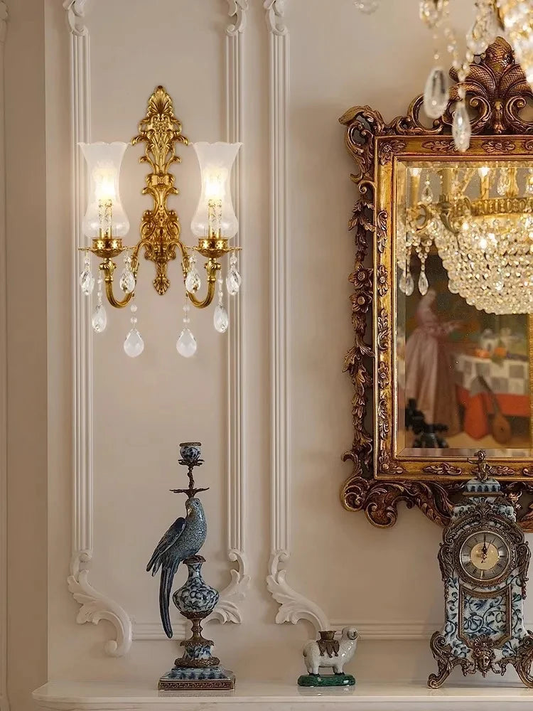 applique murale de luxe en cuivre classique français nordique antique - vue 6 sur 8