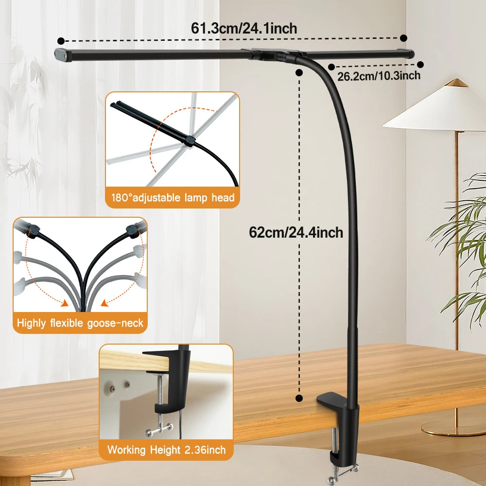 Lampes de bureau Led à Double tête - vue 3 sur 7