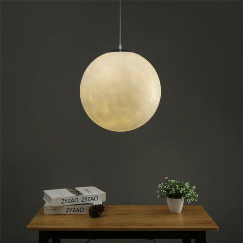 suspension LED en forme de lune design nordique moderne - vue 2 sur 7