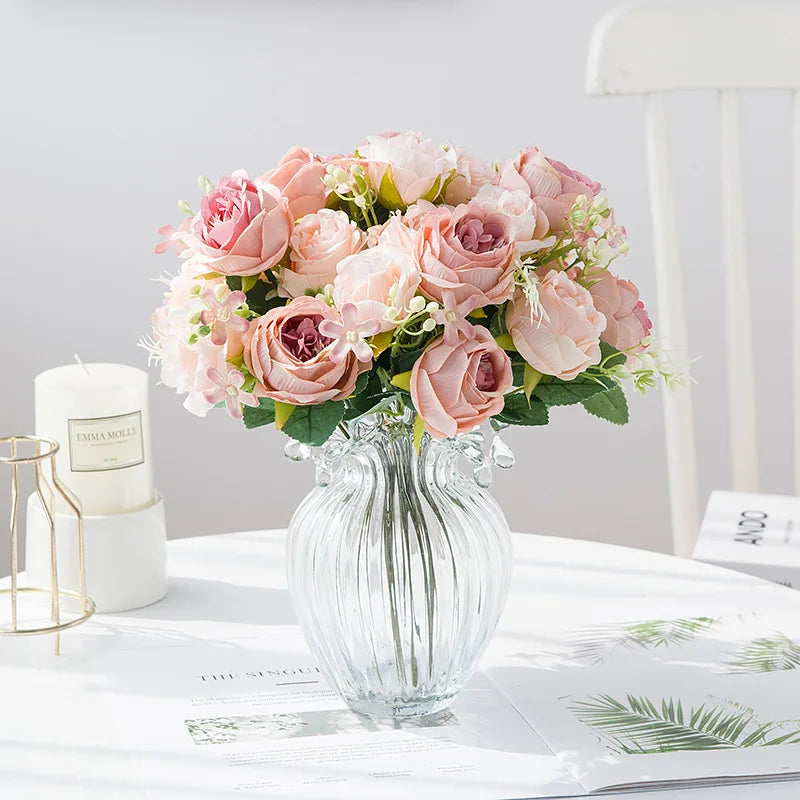 fleurs artificielles pour décoration mariage et scrapbooking - vue 1 sur 9