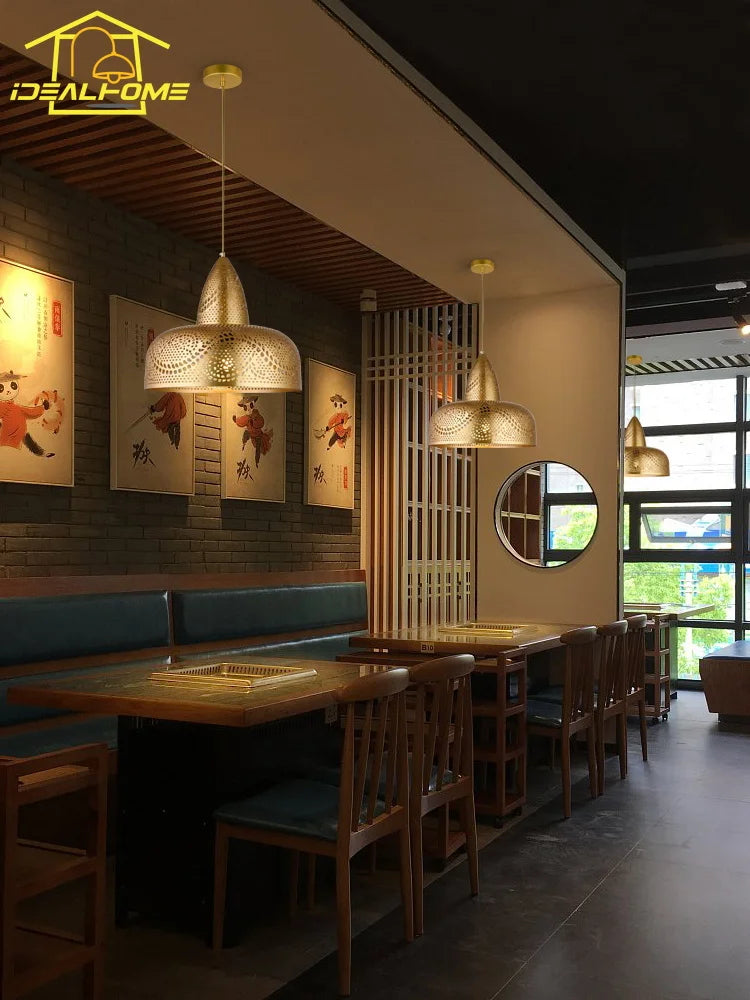 suspension en or design saoudien pour restaurant café et magasin - vue 3 sur 10