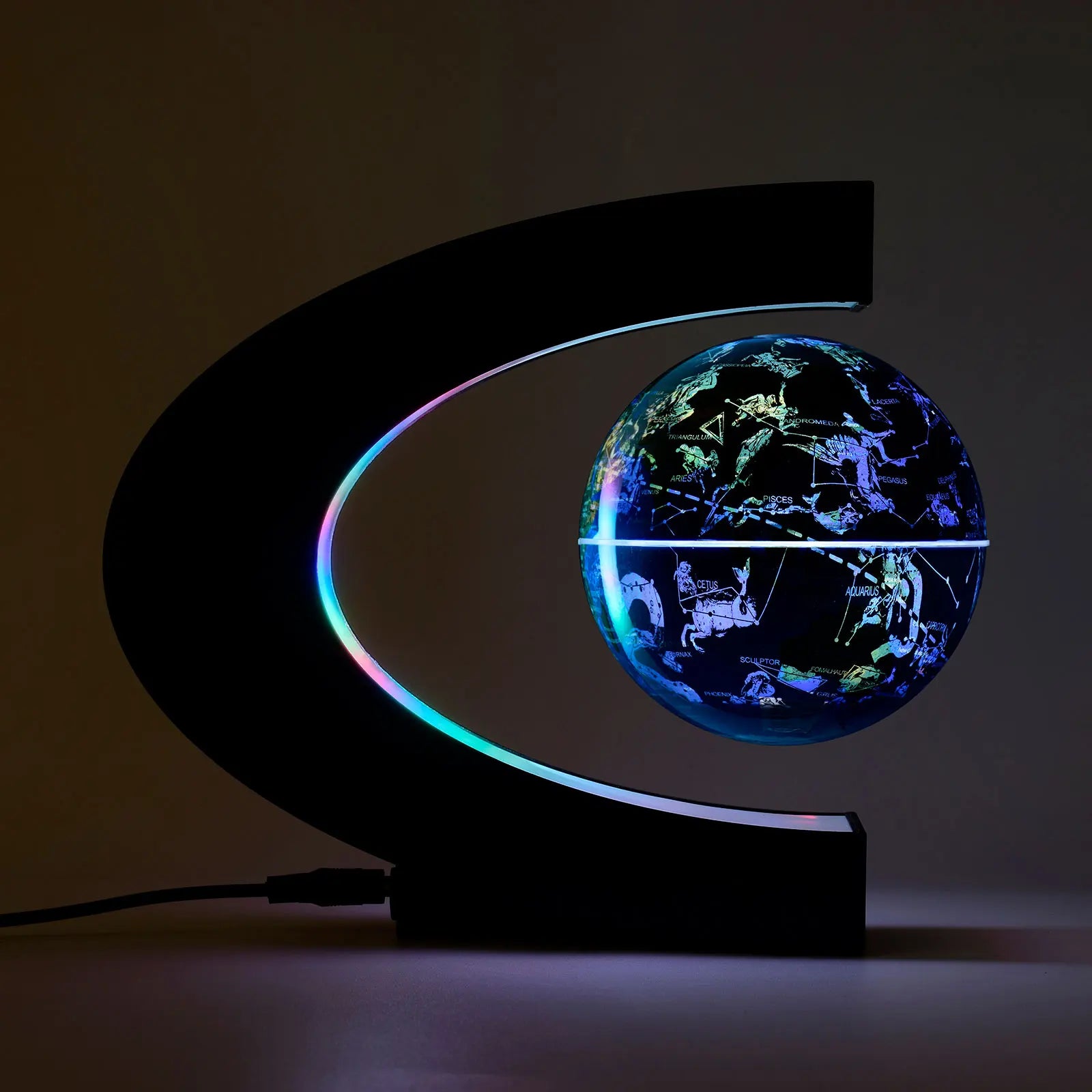 globe flottant à lévitation magnétique avec lumière led décoratif pour tous - vue 3 sur 7