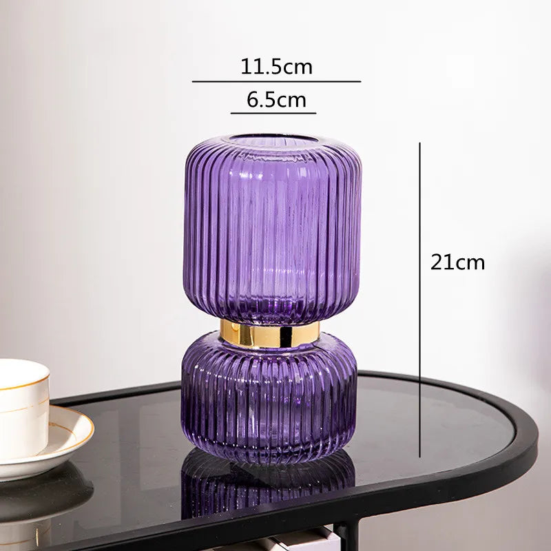 vase en verre transparent pour fleurs et décoration hydroponique - vue 7 sur 10