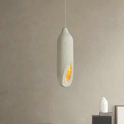 Suspension Wabi Sabi blanc cassé nordique bouteille d'eau forme 63 cm de haut chambre salle à manger - vue 2 sur 6